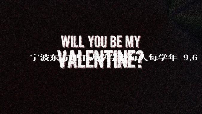 宁波东方理工大学学费每人每学年 9.6 万，为什么会这么贵？